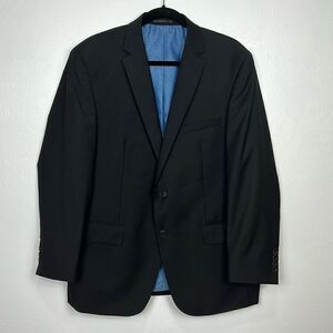 Mantoni Black Wool Two Button Closure Taylor AMF Blazer Size 44R